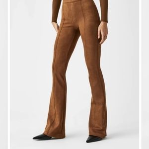 SPANX faux suede flare pants size 2x tall